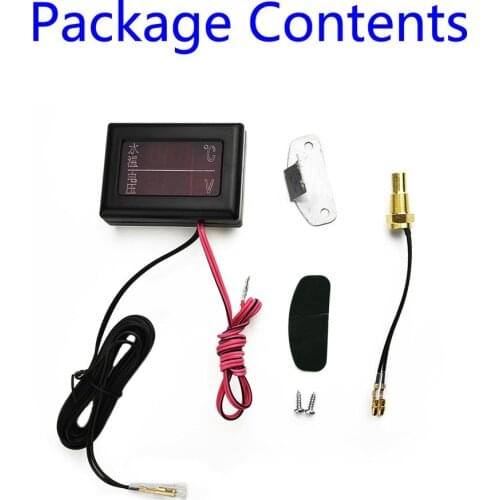 Cable Water Temperature Voltmeter Car LCD M10 Voltmeter 10mm 2 in 1 Gauge