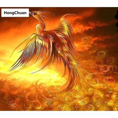 Fire Phoenix 5D DIY Full Square/Round Diamond Painting Diamond Embroidery Mural Diamond Cross Stitch Home Decoration Gift
