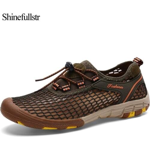 Summer Outdoor Non Slip Men Hiking Shoes Zapatillas Trekking Hombre Mens Rock Climbing Mountain Sneakers Treking Shoe Fishing