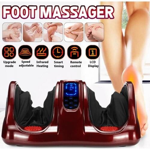 220V Electric Foot Massager Heating Leg Massage Machine Therapy Foot Care Device Foot Kneading Relaxation Tension Relief
