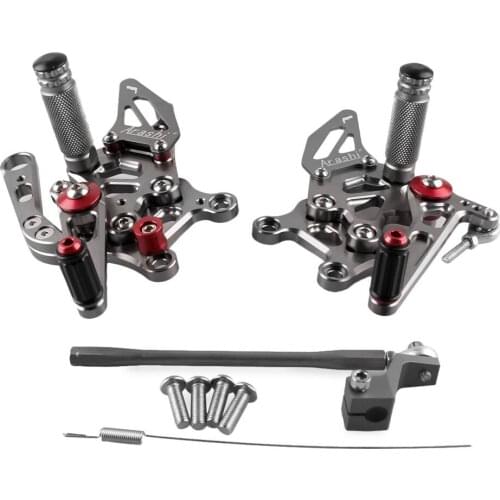 Motorcycle Adjustable Rider Rearset Foot Pegs Footrest Set For Aprilia RSV4 2009 2010 2011