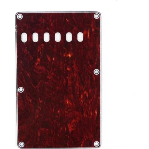 Musiclily Vintage Style Strat Tremolo Backplate for Fender USA/Mexican Made Standard Stratocaster, 4Ply Red Tortoise