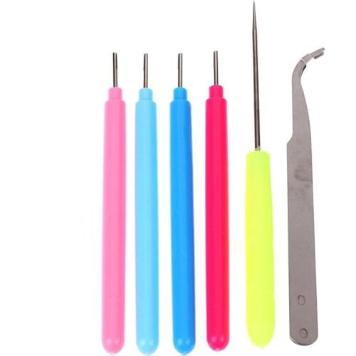 1/2/3/6Pcs Paper DIY Set Quilling Paper Tools Tweezer Needle Pins Slotted Pen Tool Kit