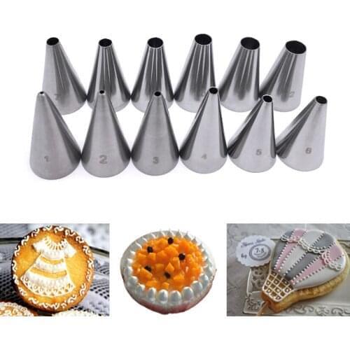 Small Round Tips Cream Cupcake Pastry Nozzles Fondant Cake Decorating Icing Piping Tips Baking Tools
