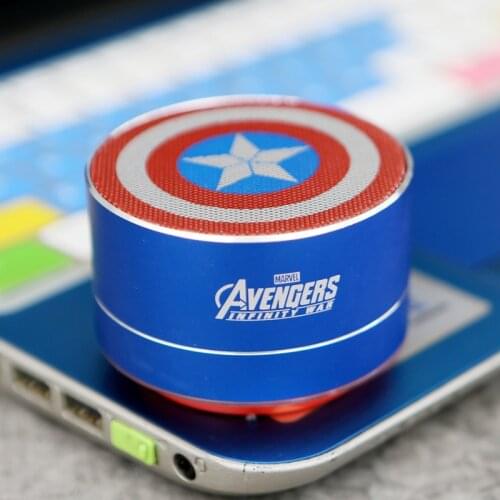 2021 New Disney Marvel Genuine Bluetooth Speaker Captain America Iron Man Cartoons Teen Print Speakers Multifunction Subwoofer