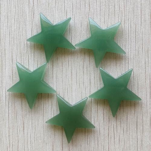 New Fashion natural green aventurine star shape no hole pendants for Accessories jewelry making 5pcs/lot Wholesale free shipping