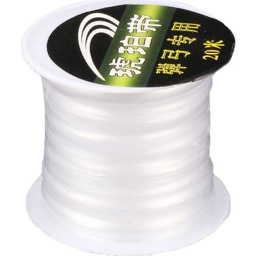 New Slingshot Rubber Band Tied White Color 20M/65.62ft High Elasticity Flexible Durable Manual Sling Hunting Game Accessory