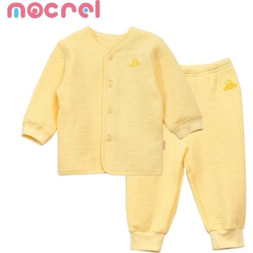 Newborn During The Spring And Autumn More Warm Baby Baby Underwear Suits Pajamas Cotton-Padded Jacket Baby Clothes Newborn Sets
