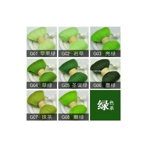 Needlework needlework Quality wool strip wool felt poke fun statehood green 10g ,10g/piece ,10piece/lot Free shipping