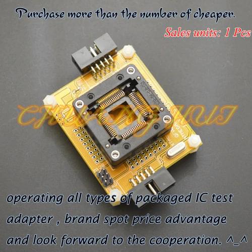 IC TEST QFP64 TQFP64 LQFP64 test socket for atmega64 atmega128 AVR MCU ISP/JTAG socket