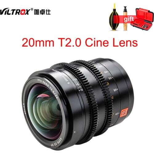 VILTROX S 20mm T2.0 ASPH Large Aperture Manual Focus Full Frame Prime Film Lens for L-Mount Camera Leica SL SL2 Lumix S1 S1R S1H