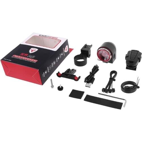 E9LE A8 IPX5 Waterproof USB Charging Tail Light for bicycle Remote Control Smart Bike LED Light Burglar Alarm Warning Travel