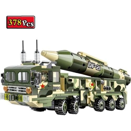WW2 Military Series World War II Army DF-21D Anti-Ship Ballistic Vehicle MOC Building Blocks Bricks Toys Gifts