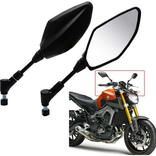 Motorcycle rearview mirror for yamaha Black Handle mirror for MT25 MT03 MT07 FZ-07 MT09 FZ09 FJ-09 2013 2014 2015 2016 2017 2018