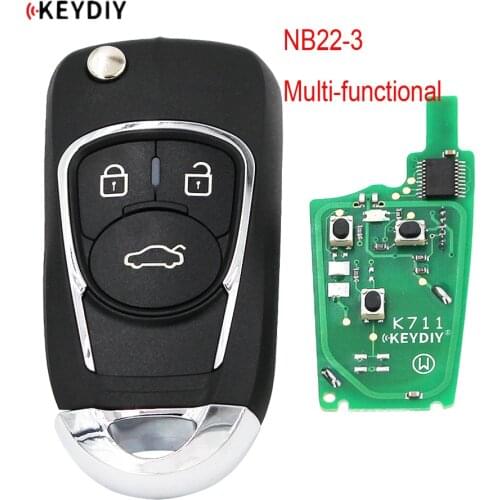 1PC , KEYDIY NB22-3 NB Series Universal Multi-fuctional Remote Key for KD900/URG200/MINIKD/KD-X2 (5 functions Chips in 1 Key)