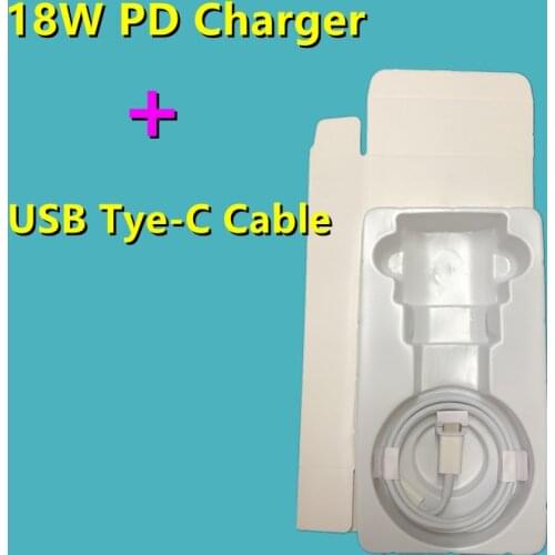 10set 18W PD Fast Charging For Phone 12 11 Pro Max USB Type C Quick Charger EU US Plug AC Power Adapter Phone Charger With Box