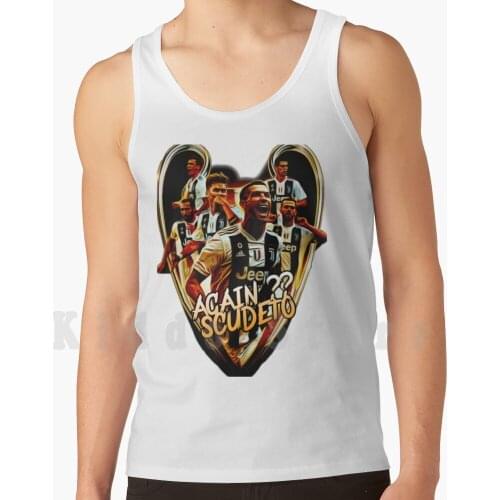 2020 Tank Tops Vest 100% Cotton Bianconeri Itali Football Soccer Sport Europe Dybala Buffon 2020