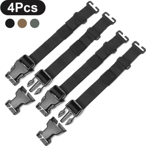 4Pcs Molle Backpack Straps with Quick Release Buckle Military Tactical Hunting Molle Belt Accessory Bag Strap Airsoft Gear