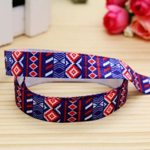 5/8'' Free shipping Fold Elastic FOE aztec printed headband headwear hairband diy decoration wholesale OEM P5455