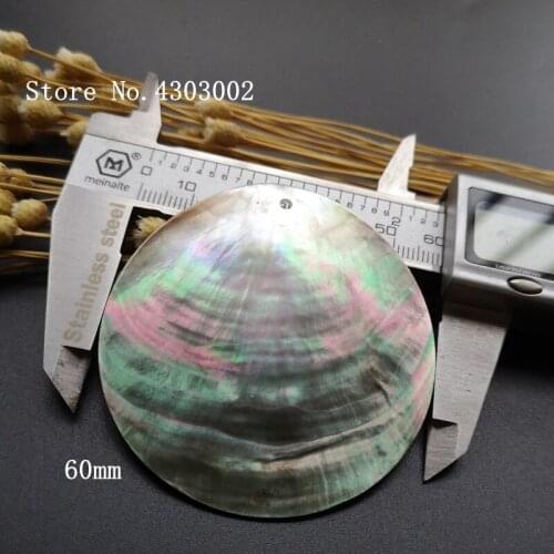 50pcs/lot 60mm Natural Black Round Mother of Pearl shell for DIY Jewelry Big Size Round MOP Pearl shell For Earrings