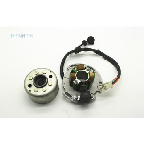 8 Coils Magneto Stator with Magneto rotor fit for LIFAN 150CC 140cc engine