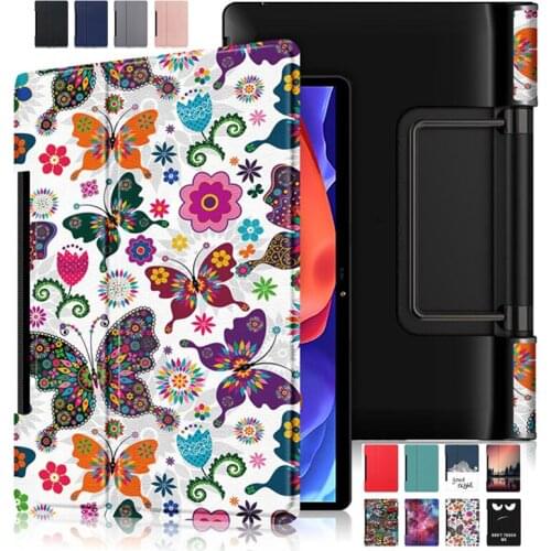 Butterfly Cat Tablet For Funda Lenovo Yoga Tab 13 Case PU Leather Caqa For Lenovo Yoga Pad Pro 13 Cover 2021 YT-K606F + Pen