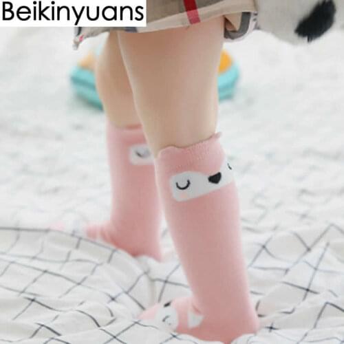 Girls Knee High Socks Toddler Christmas gift Sock Collant Fille Enfants Winter Cotton Genius Jokes Children Cute Socks