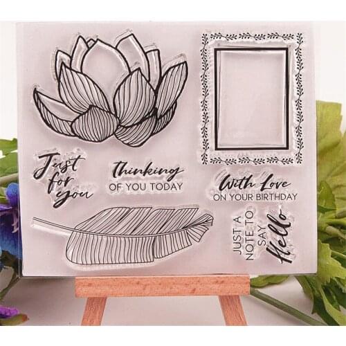 Hot selling lotus transparent clear stamp / silicone seal roller stamp DIY scrapbook album / card production