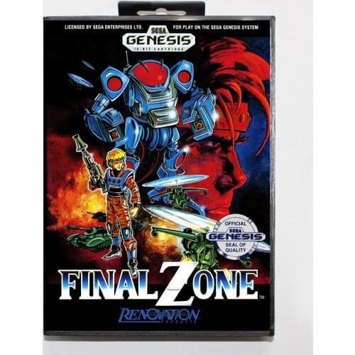 16 bit Sega MD game Cartridge with Retail box - Final Zone game card for Megadrive Genesis system