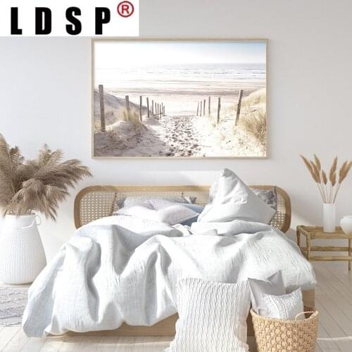 LDSP Canvas Painting North Sea Dunes Landscape Path Wall Art Poster And Print Pictures For Living Room Home Interior Decoration