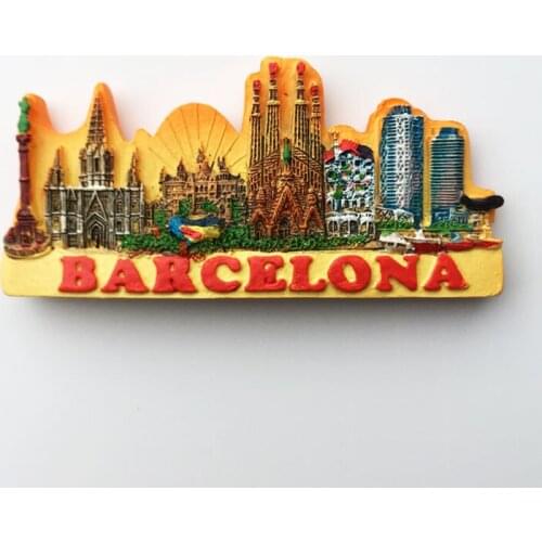 QIQIPP Spain Barcelona landmark building stereo magnetic refrigerator creative tourist souvenirs accompanying gifts
