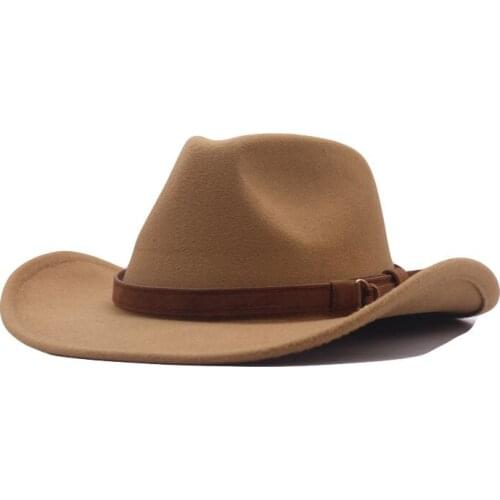 Fashion Winter Autumn Wool Men Women Fashion Felt Fedora Hat Western Cowboy Cowgirl Cap Jazz hat Sun Hat Toca Sombrero Cap