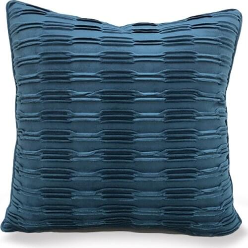 Soft Velvet Throw Pillow Cover Solid Color Cushion Cover Decorative Pillows Geometric Fold Pillow Room Sofa Case For Living Car