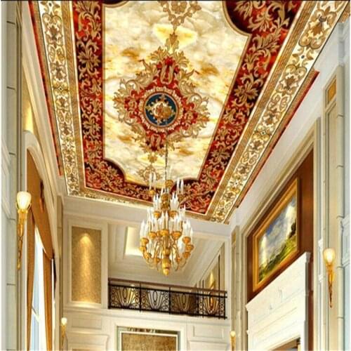 Beibehang mural wallpaper Classical European luxury carpet of flowers wallpaper ceiling TV backdrop leaves 3d photo wallpaper