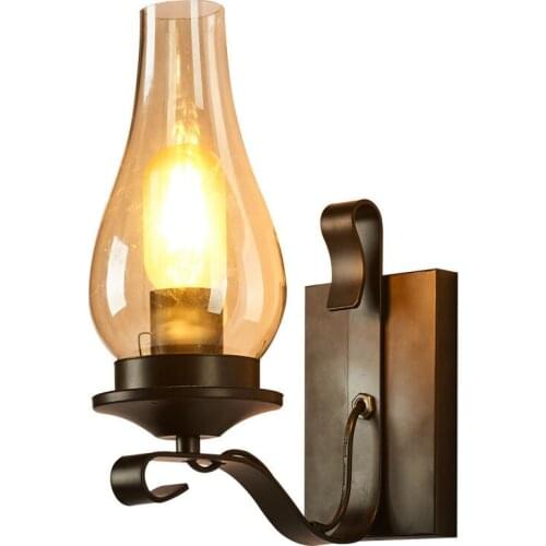 Wall LampRetro Industrial Style Nordic Creative Personality Restaurant Cafe American Wrought Iron Aisle Bar Decorative Wall Lamp