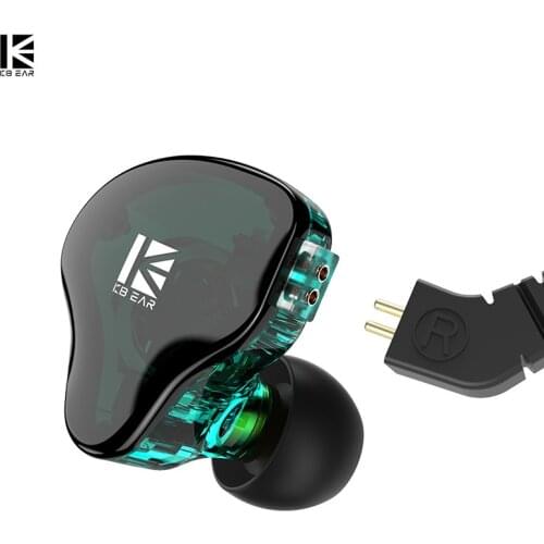 KBEAR KS2 1BA+1DD In Ear Earphones HIFI Sprot Monitor Earbuds Running Game Headset with 2Pin 0.78mm Connector KBEAR KB04 TRI I3