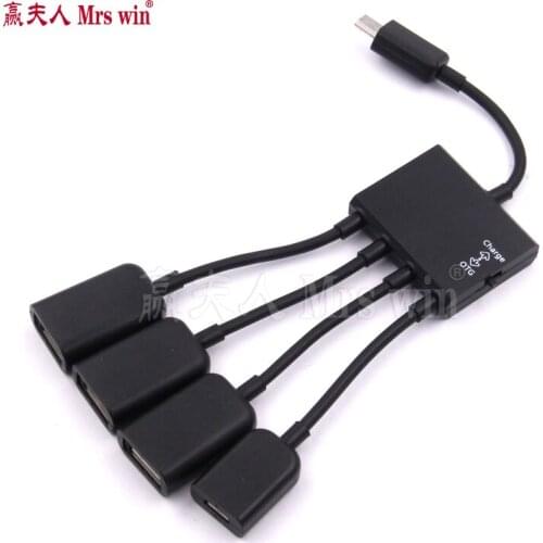 Newest 4 Ports USB Power OTG Hub Cable Connector Spliter For Smartphone Computer Tablet for PC