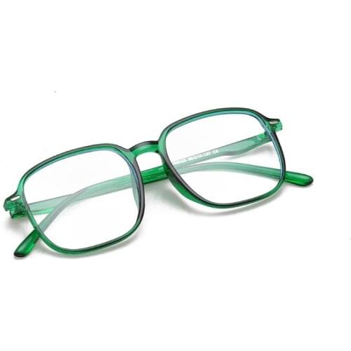 2020 new fashion plain glasses women classic retro box anti-blue light glasses men meter nail jelly color glasses frame