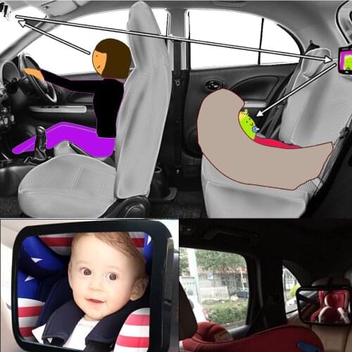 Adjustable Baby Safety Mirror Headrest Child Safety Monitor Plastic Acrylic Material Auto Replacement Parts Rear View Mirror