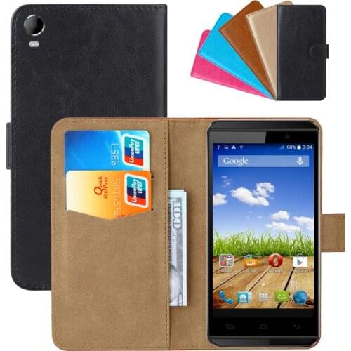 Luxury Wallet Case For Micromax Canvas Fire 2 A104 PU Leather Retro Flip Cover Magnetic Fashion Cases Strap