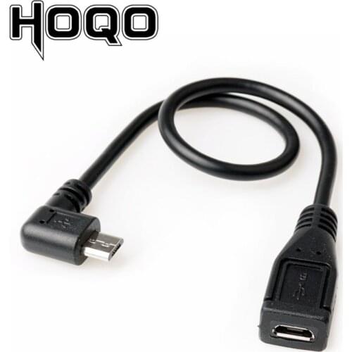 Right Angle Micro USB Extension Cable Panel Mount Sync Date Charge for Motherboard Micro-USB Male to Female Cord