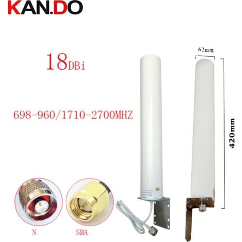 Gain 18dbi 42cm length 697-2700Mhz outdoor 2G 3G 4G antenna for repeate router antenna repeater 4G LTE modem antenna N female