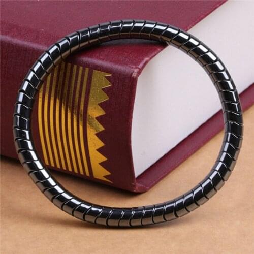 Health Fashion Jewelry Bio Elements Energy Germanium Bracelets Bangles Black BoneBeads Magnetic Therapy Bracelet