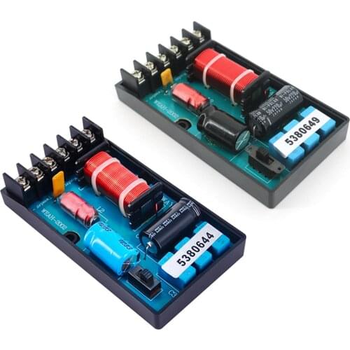 1 Pic Adjustable Treble Bass Frequency Divider 2 Way Speaker Audio Crossover Filters ABS WEAH-2002 120W 55 Hz-20k Hz