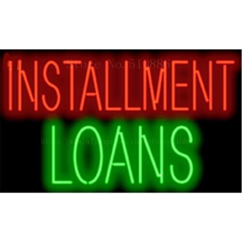17*14" Installment Loans NEON SIGN REAL GLASS BEER BAR PUB LIGHT SIGNS store display Restaurant Shop Advertising Lights