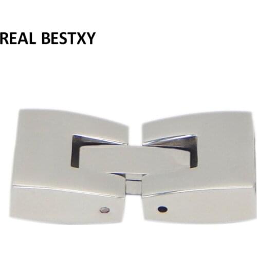 20pcs/lot hole size: 9.3*3.5mm Stainless Steel Flat End Fastener Jewelry Connector Clasps Hooks Clasps Leather Cord DIY Bracelet