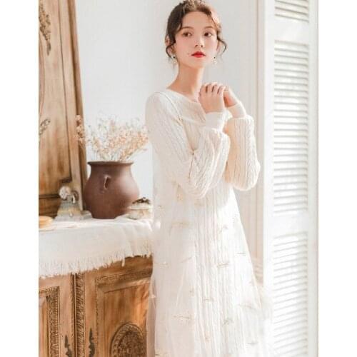 2020 new fashion womens clothing O-Neck Vintage Full 2 piece set women