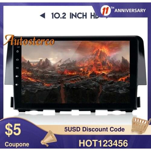 Android 10 128G Car GPS Navigation For Honda Civic 2016-2020 Stereo Head Unit Multimedia Player Auto Radio Tape Recorder Carplay