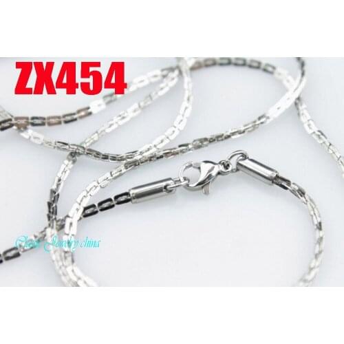 2mm Boston chain stainless steel necklace fashion mens women jewelry chains 20pcs ZX454