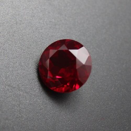 Red stone beads dark red corundum stone for jewelry making diy faceted women